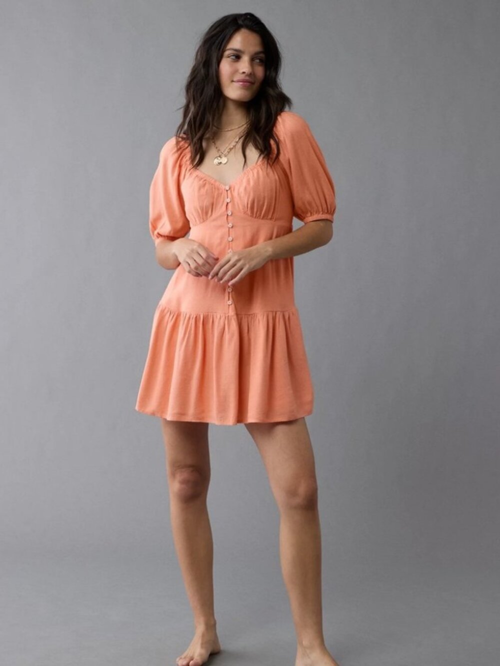 AE Puff Sleeve Babydoll Dress